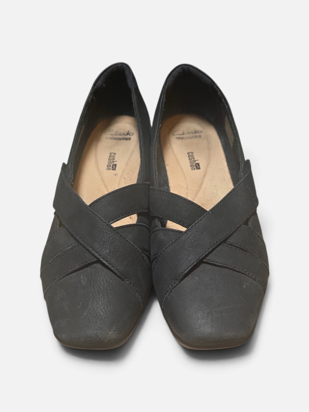 Clarks Collection Women Haydn Opal Loafer Shoes Black Leather Slip On Size 10W